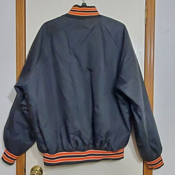 West Ark Satin Jacket Vintage 1980 Black Embroidered Lumberjack Baseball… - Picture 2 of 5